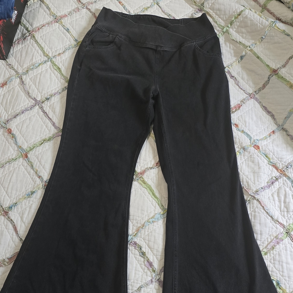 Halara Flex Black Crossover Flared Pants